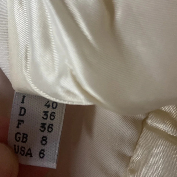 Jean Paul Gaultier Femme Silk Blend Blazer Ecru Sz 6 - Picture 7 of 10